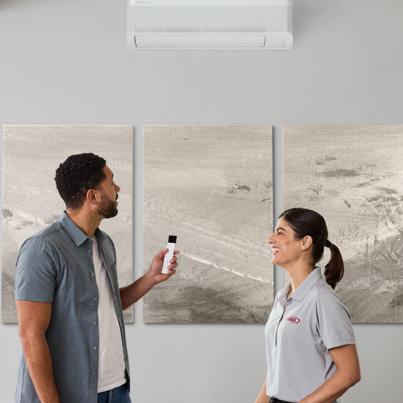 Skilled HVAC technician using diagnostic tools to optimize AC system performance in Highland Park, TX home